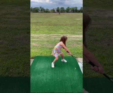 Mia’s First Time At The Driving Range 8/18/23 #golf