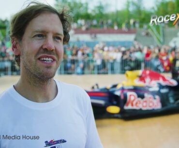 Sebastian Vettel in Red Bull RB7 over de Nürburgring
