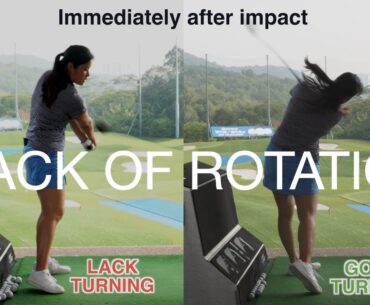 Lack of Rotation in Downswing - Golf with Michele Low