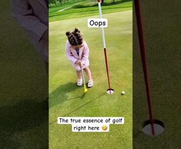 Who can relate? #kids #putting #puttinggreen #golfgirl #golf #shorts #golfshorts