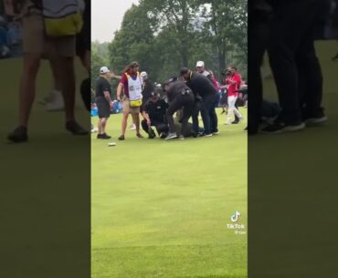 Security Tackling The Wrong Guy! #golf #golfshorts #shorts