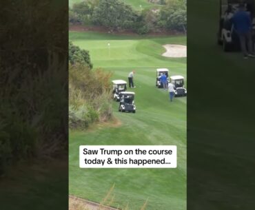 Trump playing golf