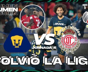RESUMEN | Pumas vs Toluca | AP2023-J4 | Liga Mx | TUDN