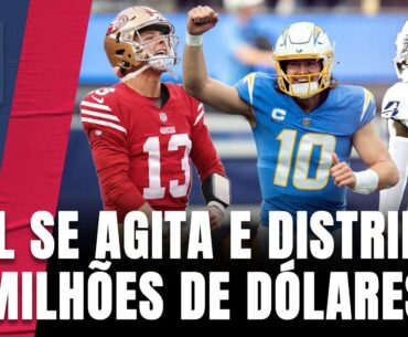 PURDY LIBERADO, COWBOYS PAGAM DIGGS, E CHARGERS FAZEM DE HERBERT O MAIS BEM PAGO DA HISTÓRIA DA NFL