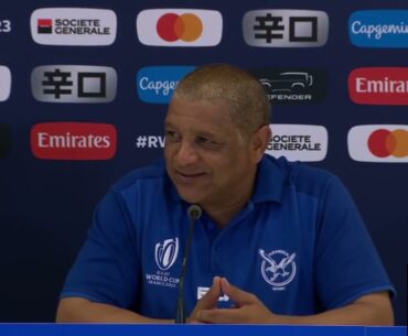 RWC2023:  Namibia post match presser after loss to Italy: Allister Coetzee & Johan Deysel