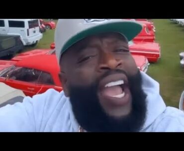 Rick Ross SENDS A WARNING To Fans Stepping On His Property After Man Parachutes Into His Car Show