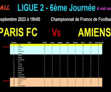PARIS FC - AMIENS : match de football de la 6ème journée de Ligue 2 - Saison 2023/2024