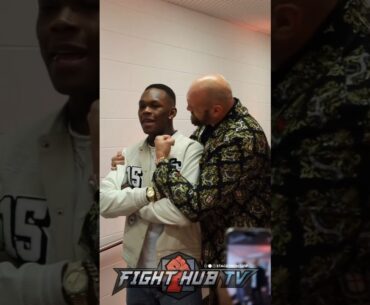 TYSON FURY EMBRACES ISRAEL ADESANYA IN AUSTRALIA!