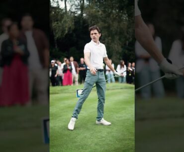 Spider-Man actor Tom Holland hits a persimmon driver 🚀