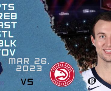 Luke Kennard NBA GRIZZLIES vs HAWKS Regular season Gameplay Possessions - 26-03-2023