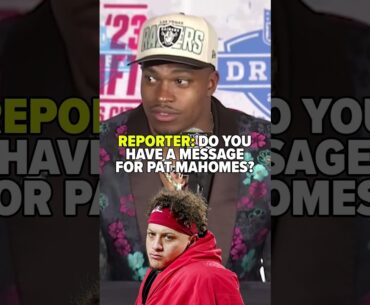 He does NOT want smoke with Patrick Mahomes 😂 #shorts #nfldraft #raiders #chiefs