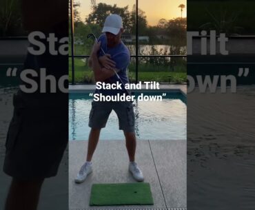 Stack and Tilt: “shoulder down”. #golfswing #golftips #golflife