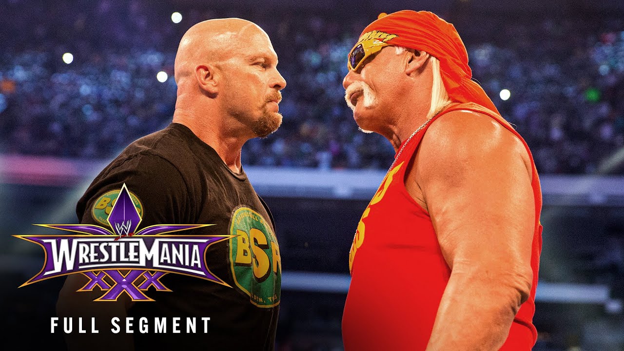 FULL SEGMENT — The Rock, “Stone Cold” Steve Austin and Hulk Hogan kick off WrestleMania 30 FULL SEGMENT — The Rock, "Stone Cold" Steve Austin and Hulk Hogan kick off WrestleMania 30