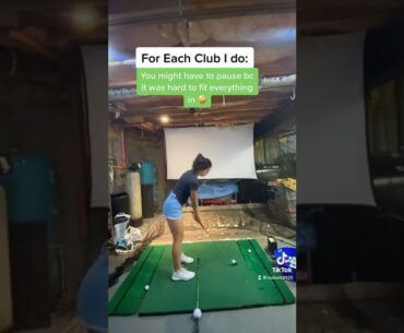 Bella’s daily golf practice!