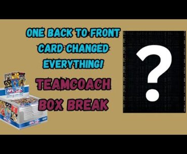 One Back to Front Card CHANGED everything! TeamCoach Preliminary Final Box Break !