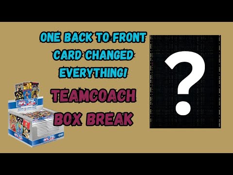 One Back to Front Card CHANGED everything! TeamCoach Preliminary Final Box Break ! One Back to Front Card CHANGED everything! TeamCoach Preliminary Final Box Break !