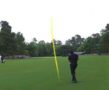 Phil Mickelson near hole out from 215 yds 5th hole | 2019 Masters