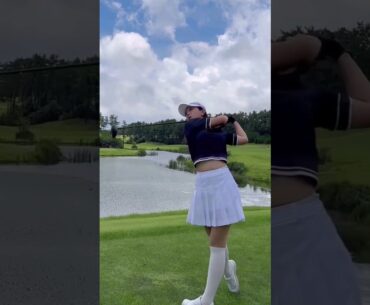 정말 파워풀하네요!! KLPGA 김태림 프로 드라이버샷👍👍 #김태림프로