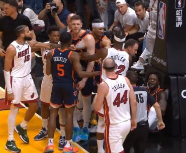 Jimmy Butler starts dancing after fight breaks out between Knicks and Heat in Game 3 😂