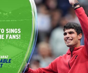 Carlos Alcaraz Sings For Arthur Ashe! | 2023 US Open