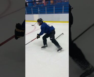 Skating with the transformer hockey pylons. #Shorts