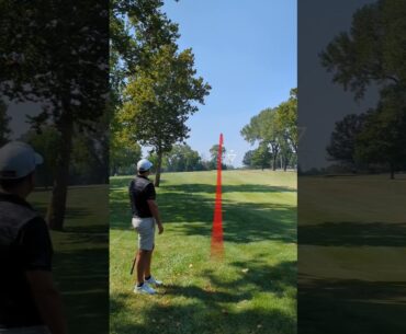 EVEN THEIR MISSES are Good | Pro Golfer Patrick with a chunk and run 6 iron from 200 yards out