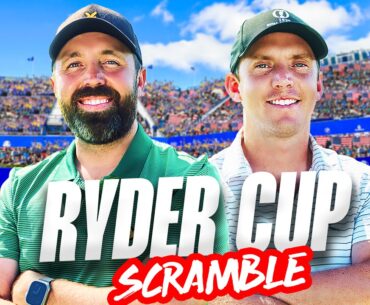 We played a SCRAMBLE at The Ryder Cup and shot...