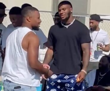 Micah Parson challenges Saquon Barkley to beer pong game at Penn State