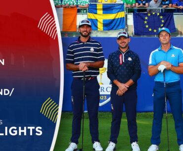 Homa/Harman vs Hovland/Aberg Highlights | 2023 Ryder Cup