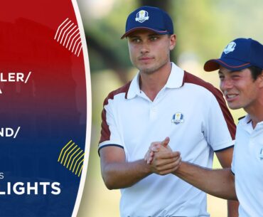 Scheffler/Koepka vs Hovland/Aberg Highlights | 2023 Ryder Cup