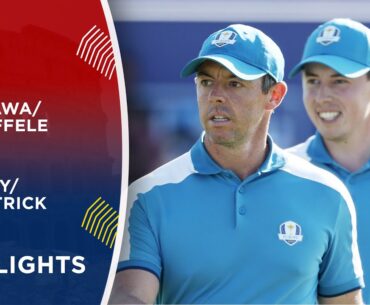 Morikawa/Schauffele vs McIlroy/Fitzpatrick Highlights | 2023 Ryder Cup
