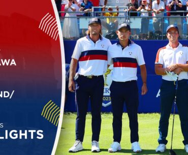 Burns/Morikawa vs Hovland/Aberg Highlights | 2023 Ryder Cup