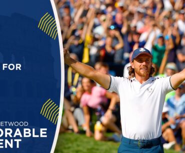 Fleetwood Chips In For Eagle! | 2023 Ryder Cup