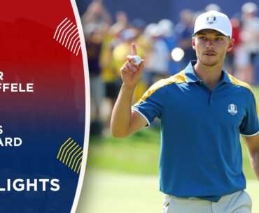 Xander Schauffele vs Rasmus Hojgaard Highlights | 2023 Ryder Cup