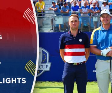 Justin Thomas vs Sepp Straka Highlights | 2023 Ryder Cup