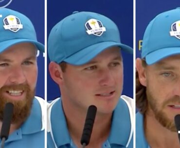 Tommy Fleetwood, Shane Lowry, Sepp Straka & Ludvig Aberg DISCUSS a DOMINANT morning for Team Europe