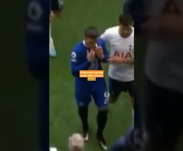 Angry enzo fernández swap jersey with cuti Romero 🤣🤣 #ytshort #argentina #enzo #chelseavstotenhum