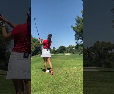 Aimee's effortless iron golf swing #Shorts