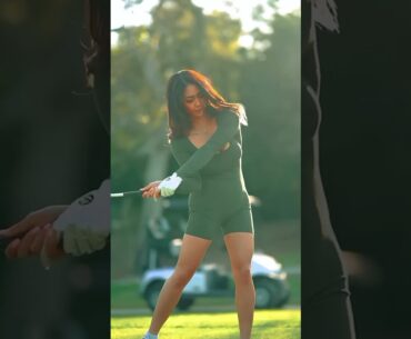 Amazing Golf Swing you need to see | Golf Girl awesome swing | Golf shorts | Jane Anastasia Park