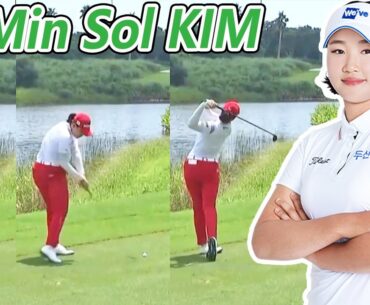 Min Sol KIM キム・ミンソル 韓国の女子ゴルフ スローモーションスイング!!!