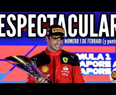 VICTORIA DE CARLOS SAINZ y espectáculo. Carrera de película en F1 GP Singapur