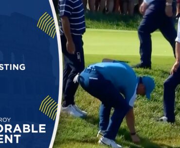 Rory McIlroy Finds His Ball in a Difficult Position by the Water | 2023 Ryder Cup
