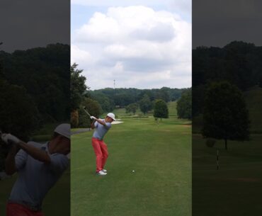 Describe this ￼shot w/ emojis 🔊 #asmr #golf #shorts