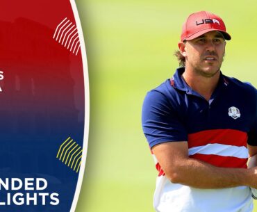 Brooks Koepka vs Ludvig Åberg Extended Highlights | 2023 Ryder Cup
