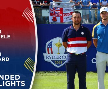 Xander Schauffele vs Nicolai Højgaard Extended Highlights | 2023 Ryder Cup