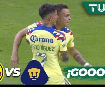 ¡CABECITA! 🔥 ¡GOOOL de las águilas! | América 1-0 Pumas | AP2023-J10 | Liga Mx | TUDN