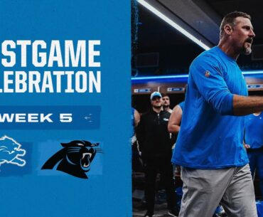 Lions vs. Panthers postgame locker room celebration