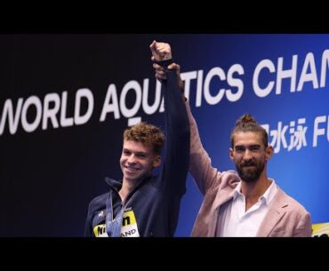 LÉON MARCHAND EXPLOSE LE RECORD DU MONDE DU 400M 4 NAGES