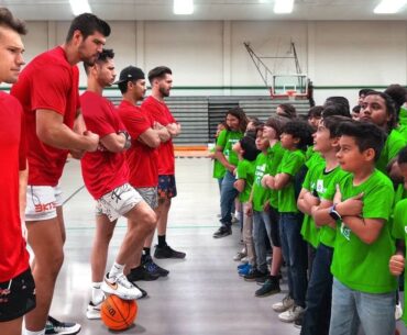 5 Adults vs 50 Kids Basketball