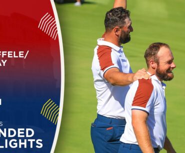 Schauffele/Cantlay vs Rahm/Hatton Extended Highlights | 2023 Ryder Cup
